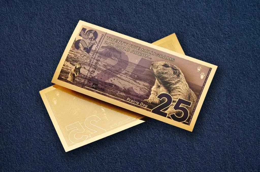 Prairie Dog - 25mg 24-karat Gold Note